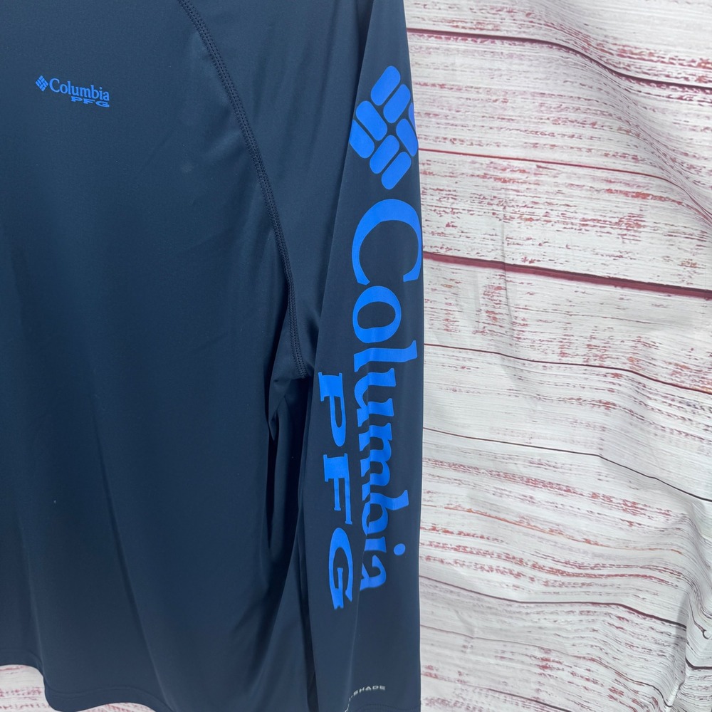 Columbia PFG Shirt Mens 2XL Long Sleeve American Flag Omni Shade Performance - Picture 5 of 11